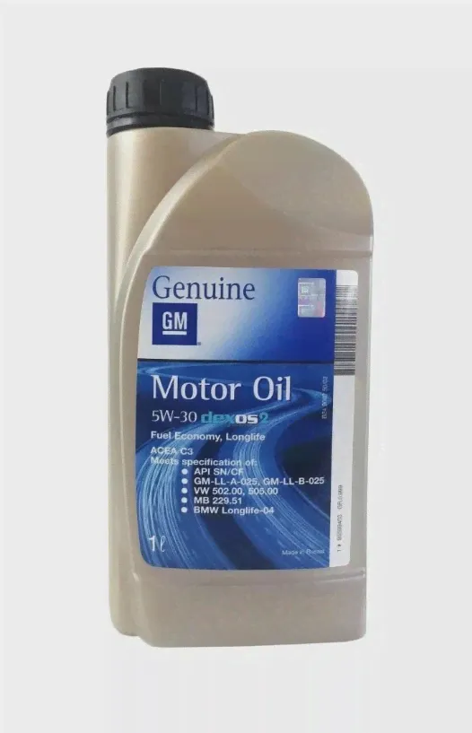 Моторное масло General Motors Dexos 2 5W-30 синтетическое 1 л (арт. 95599403)